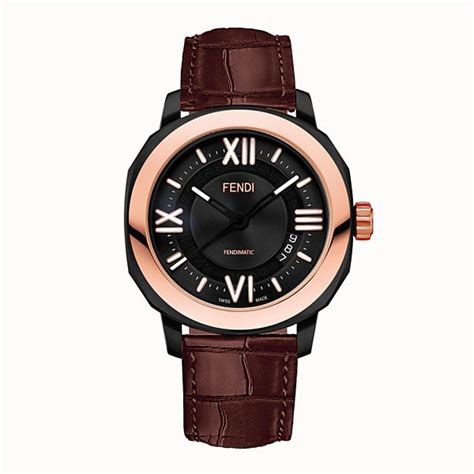 fendi selleria watch black|Fendi Selleria Leather Strap Watch, 42mm .